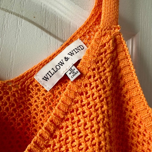 🧡 Willow & Wind 2-Piece Knit Set – Orange Crop Top & Skirt (Size M) - Picture 2 of 6